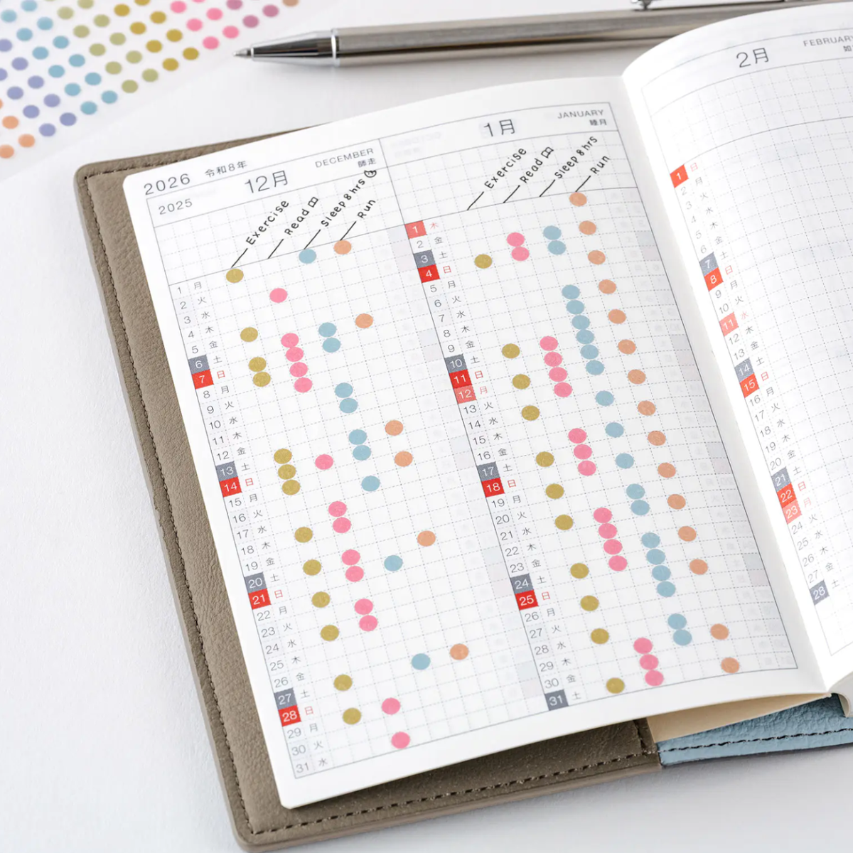 Hobonichi TSUKI no IRO: Dot Stickers