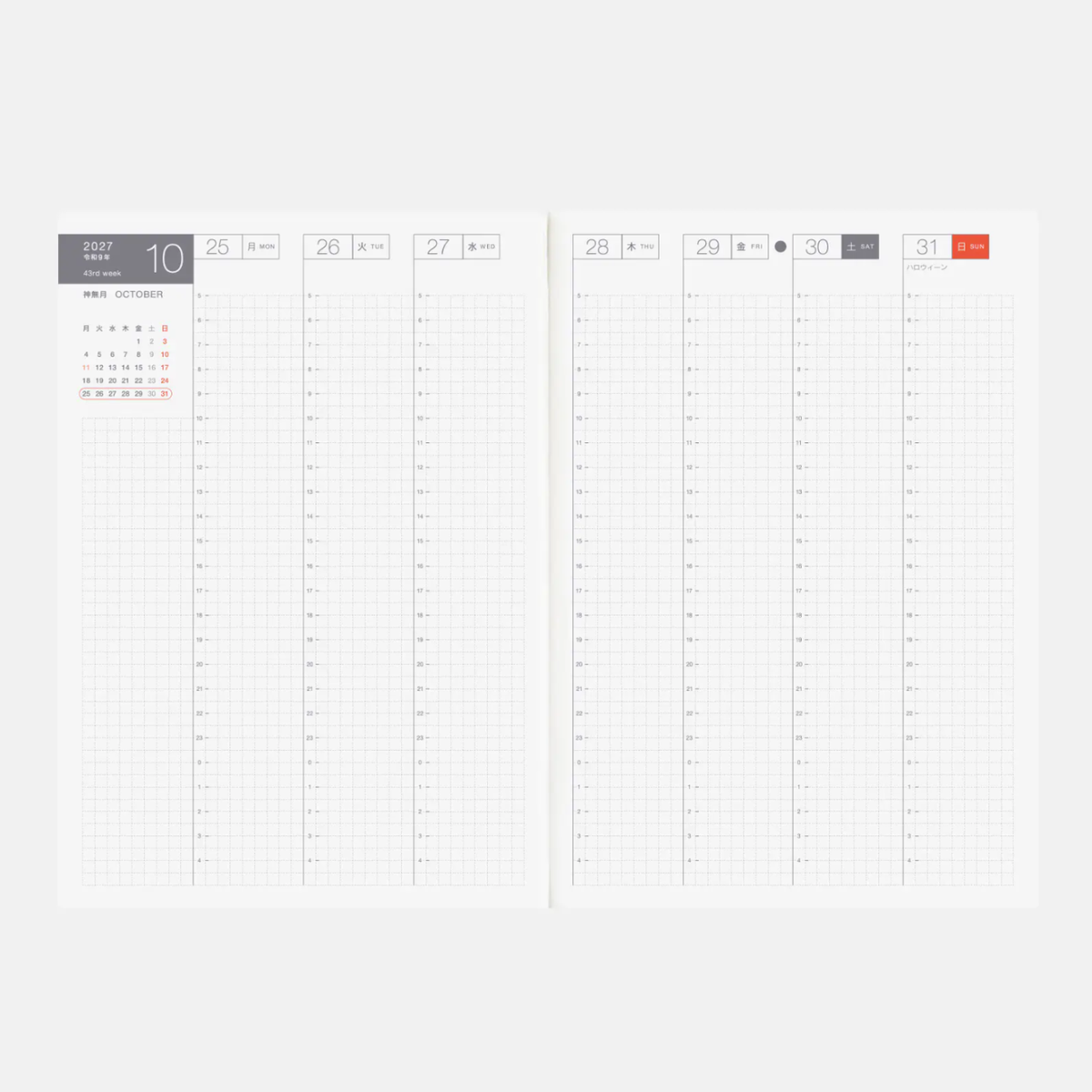 Hobonichi Techo 2027 Japanese Cousin Avec Books A5