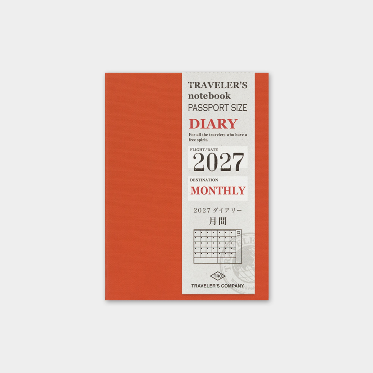 TRAVELER'S Notebook Passport Size Refill 2027 Monthly