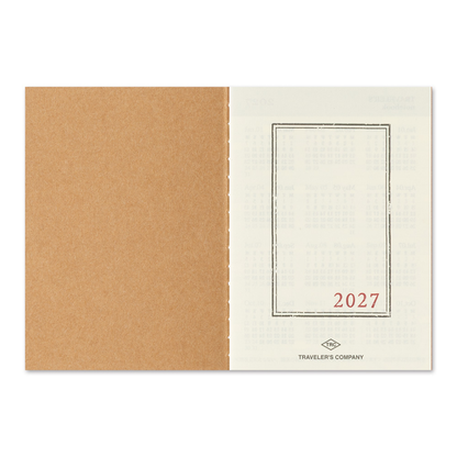TRAVELER'S Notebook Passport Size Refill 2027 Monthly