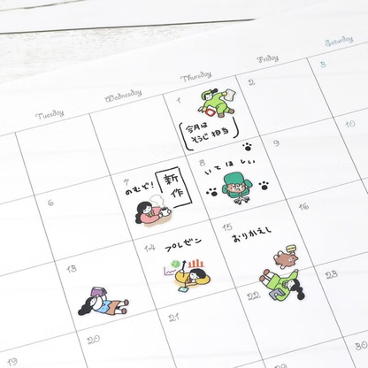 Mind Wave Seal Gootara (ぐ〜たら) Sticker Sheet