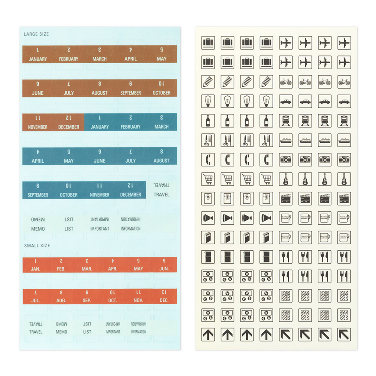 TRAVELER'S Notebook Customize Sticker Set for 2027 Diary