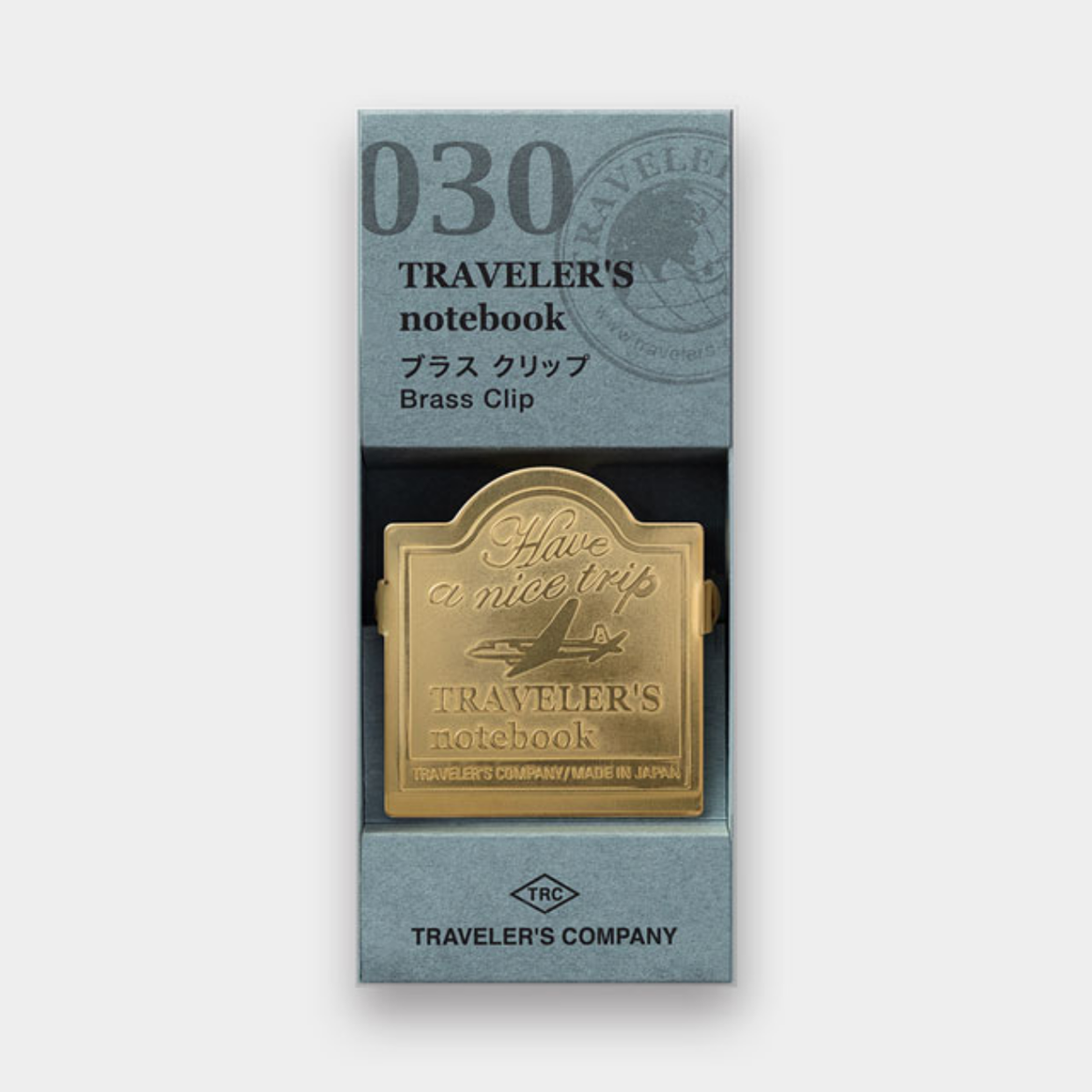 Traveler's Notebook Brass Clip - Airplane
