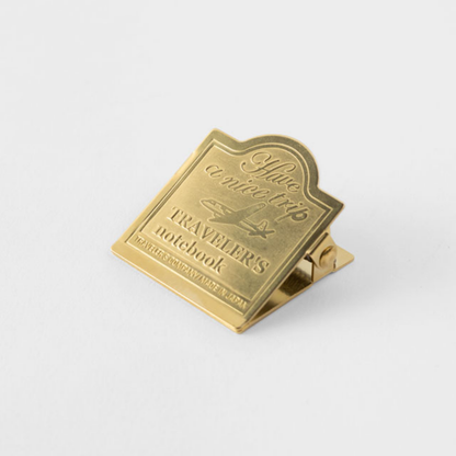 Traveler's Notebook Brass Clip - Airplane