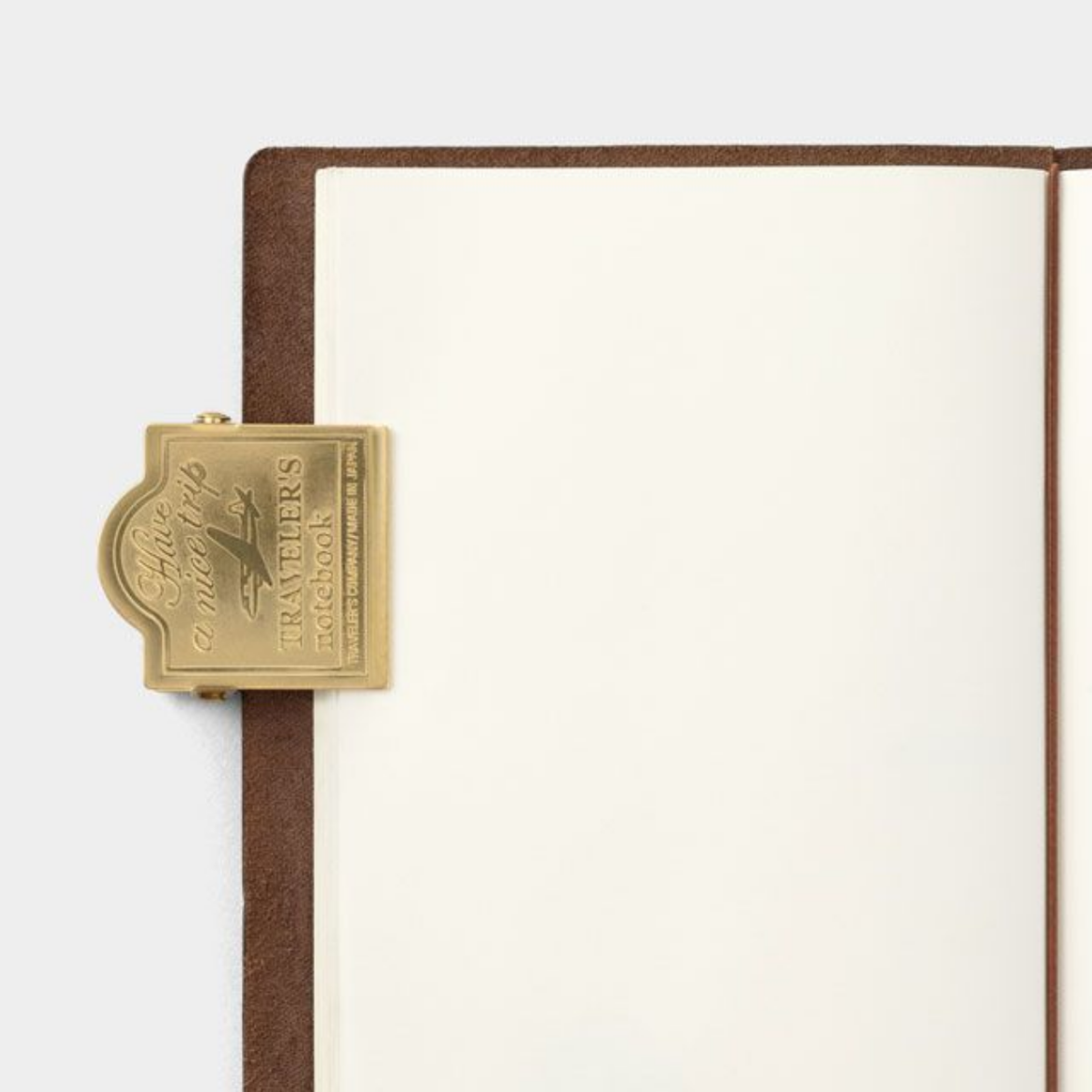 Traveler's Notebook Brass Clip - Airplane