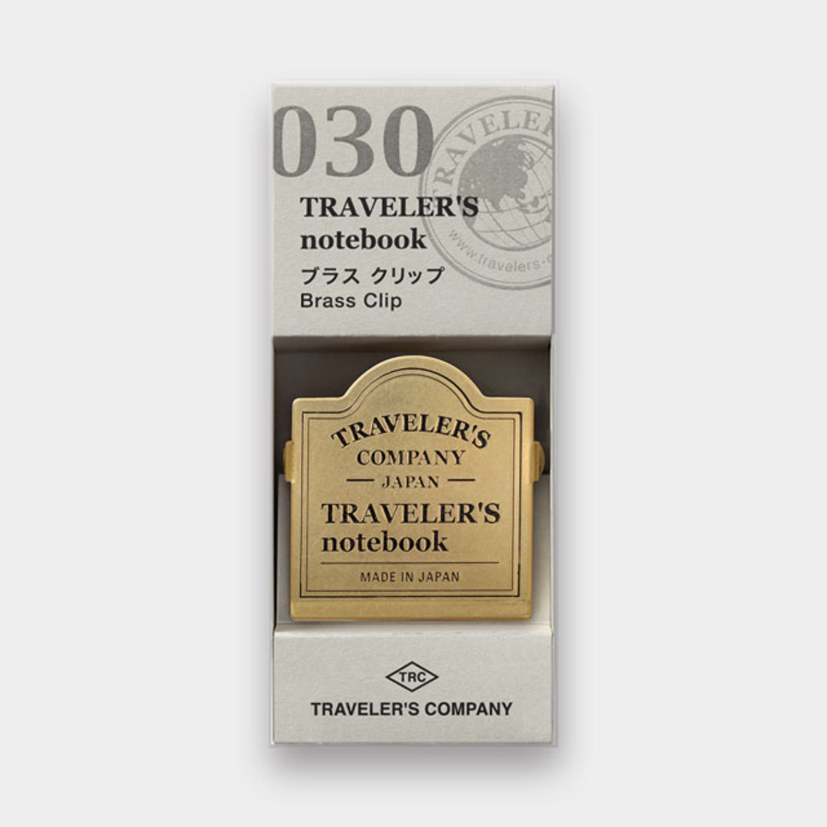 Traveler's Notebook Brass Clip -Traveler's Logo