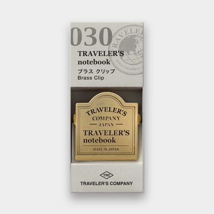 Traveler's Notebook Brass Clip -Traveler's Logo