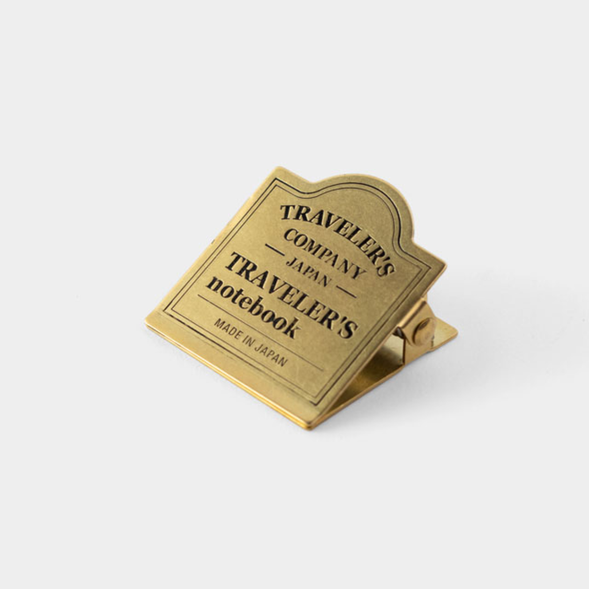 Traveler's Notebook Brass Clip -Traveler's Logo