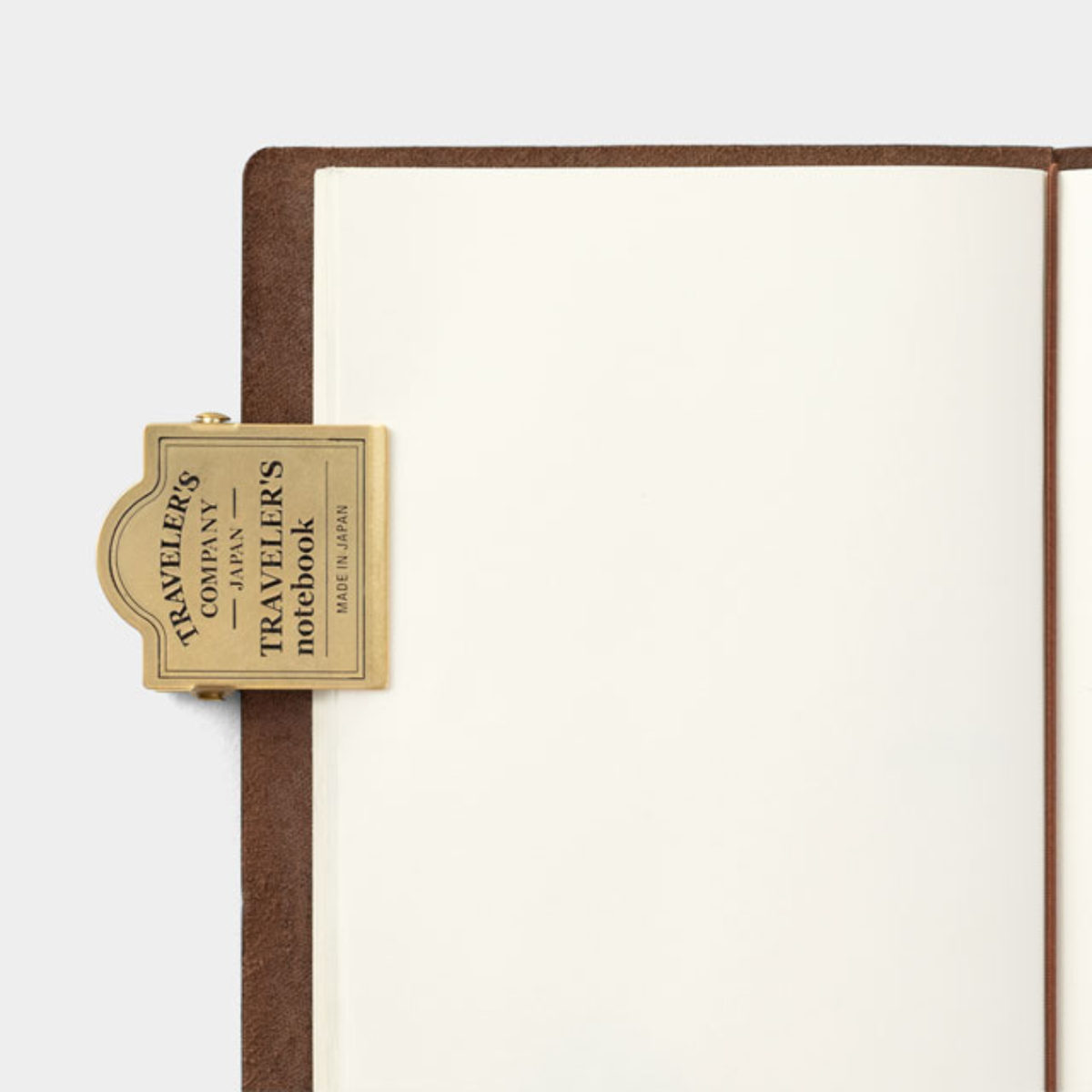 Traveler's Notebook Brass Clip -Traveler's Logo