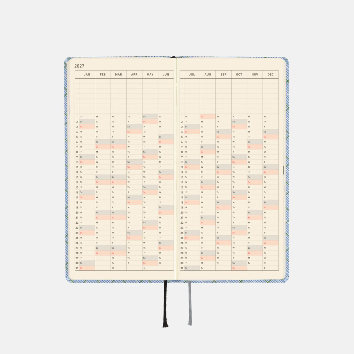 Hobonichi Weeks - Shirt Fabric: Graph Plaid (English)