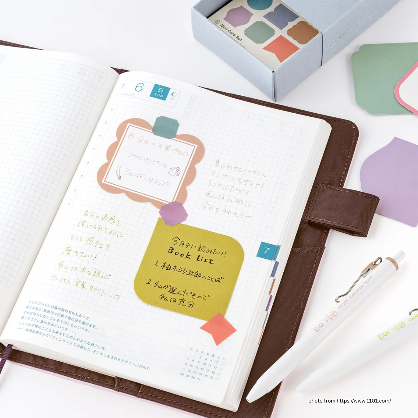 Hobonichi Tsuki no Iro Mini Card Set