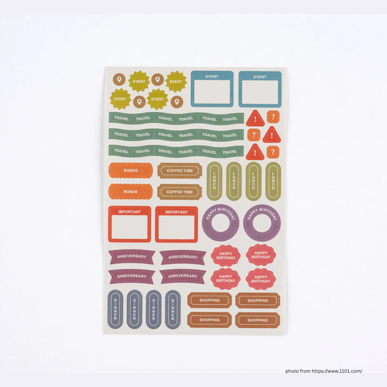 Hobonichi Tsuki no Iro Sticker Set (Schedule)