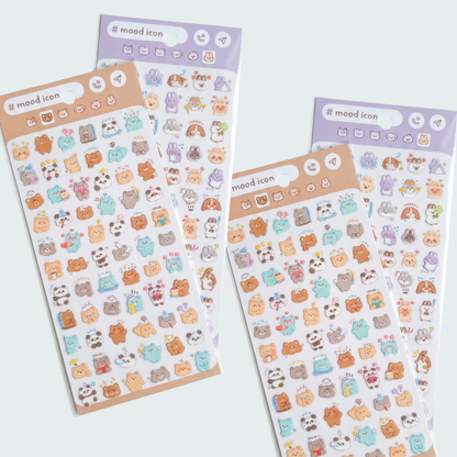 Mind Wave Seal Mood Icon Sticker Sheet