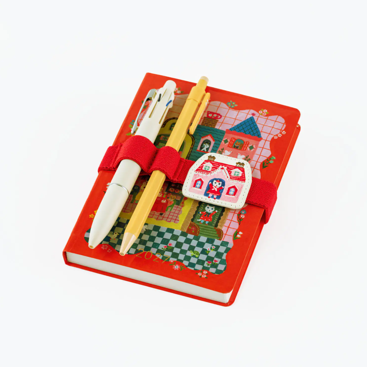 Hobonichi Yumi Kitagishi: Book Band with Charm (White Cat)