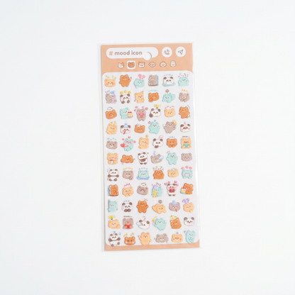 Mind Wave Seal Mood Icon Sticker Sheet