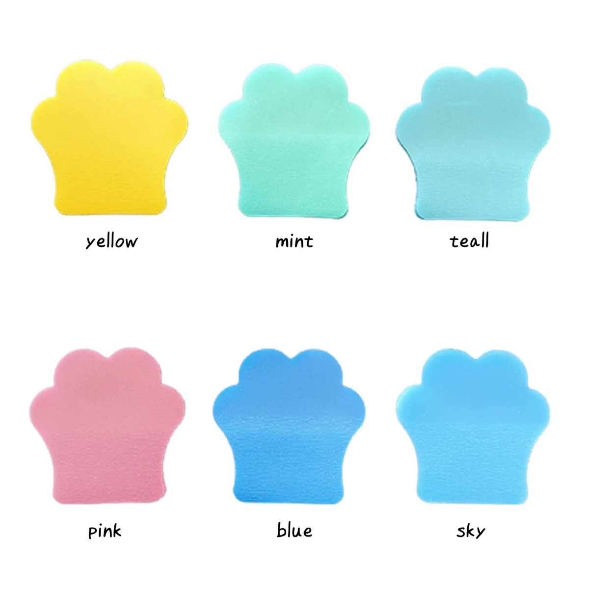 Abonbon Translucent Paw Sticky Notes