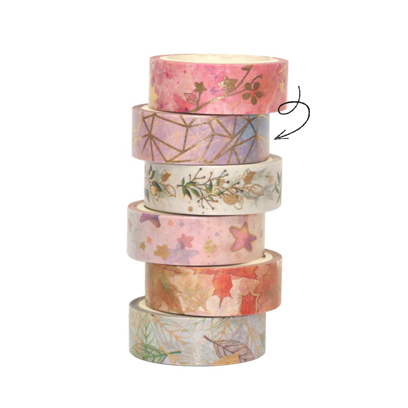 Yubbaex Gold Foil Washi Tape
