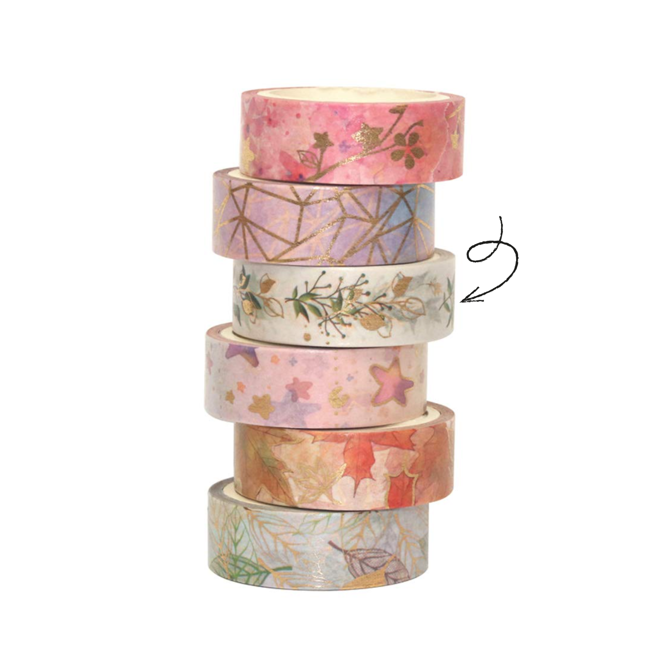 Yubbaex Gold Foil Washi Tape