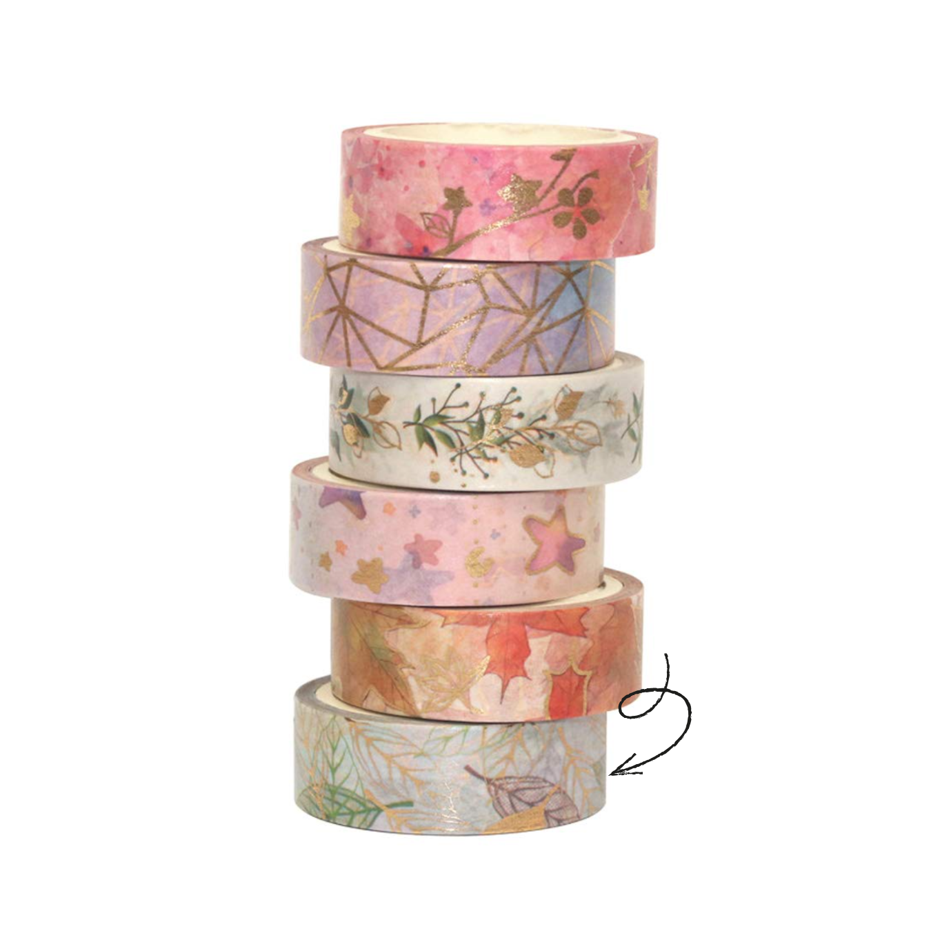 Yubbaex Gold Foil Washi Tape