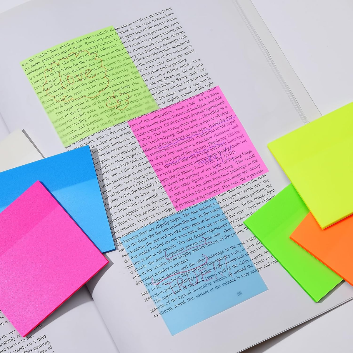 YUBX Semi-transparent Sticky Notes