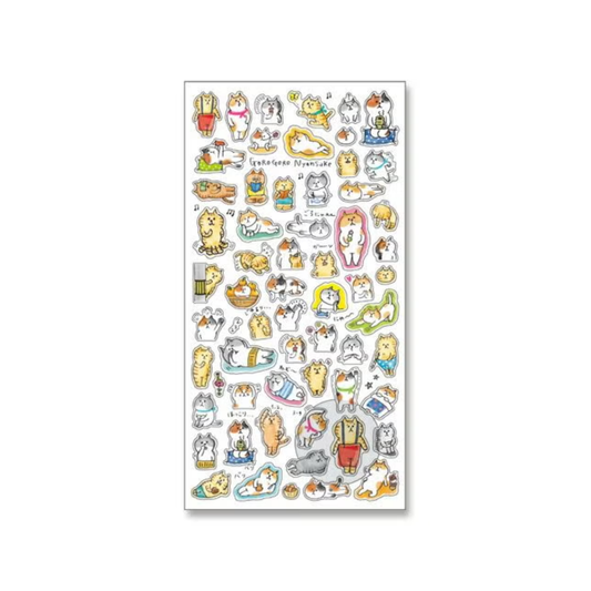 Mind Wave Seal Gorogoro Nyansuke Daily Sticker Sheet